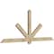 Ekena Millwork Kennewick Rough Sawn Timber Gable Bracket, Douglas Fir, 84"W x 35"H x 2"D x 4"F, 10/12 Pitch GBW084X35X0204KEN00RDF - alternate 4